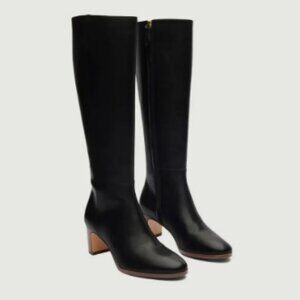 Rivecour Bottes N280 Black Leather Knee High Boots (sz 40/US9)
